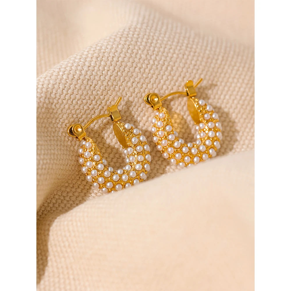 Sweet Vintage Pearl Huggies