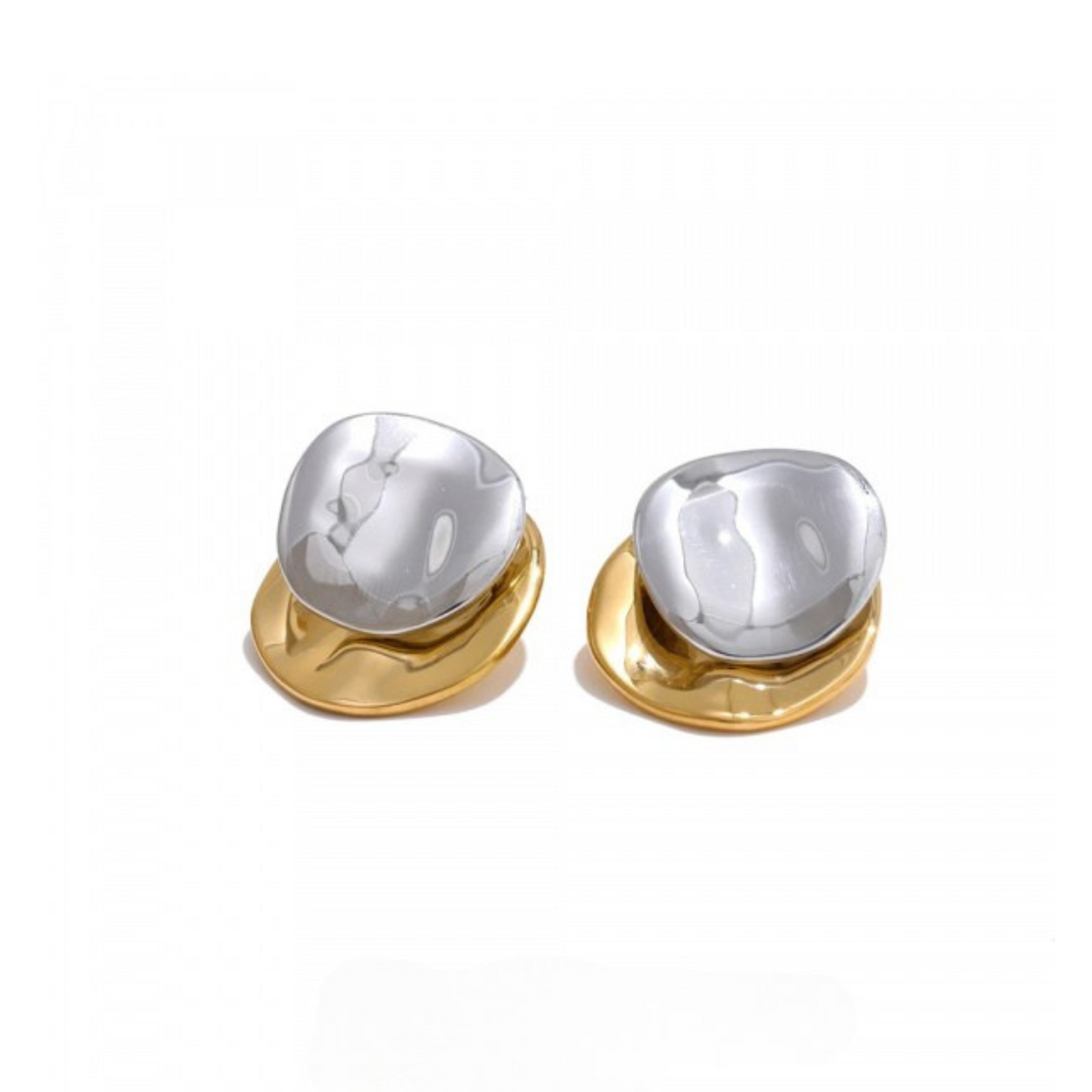 Asymmetrical Circle Earrings
