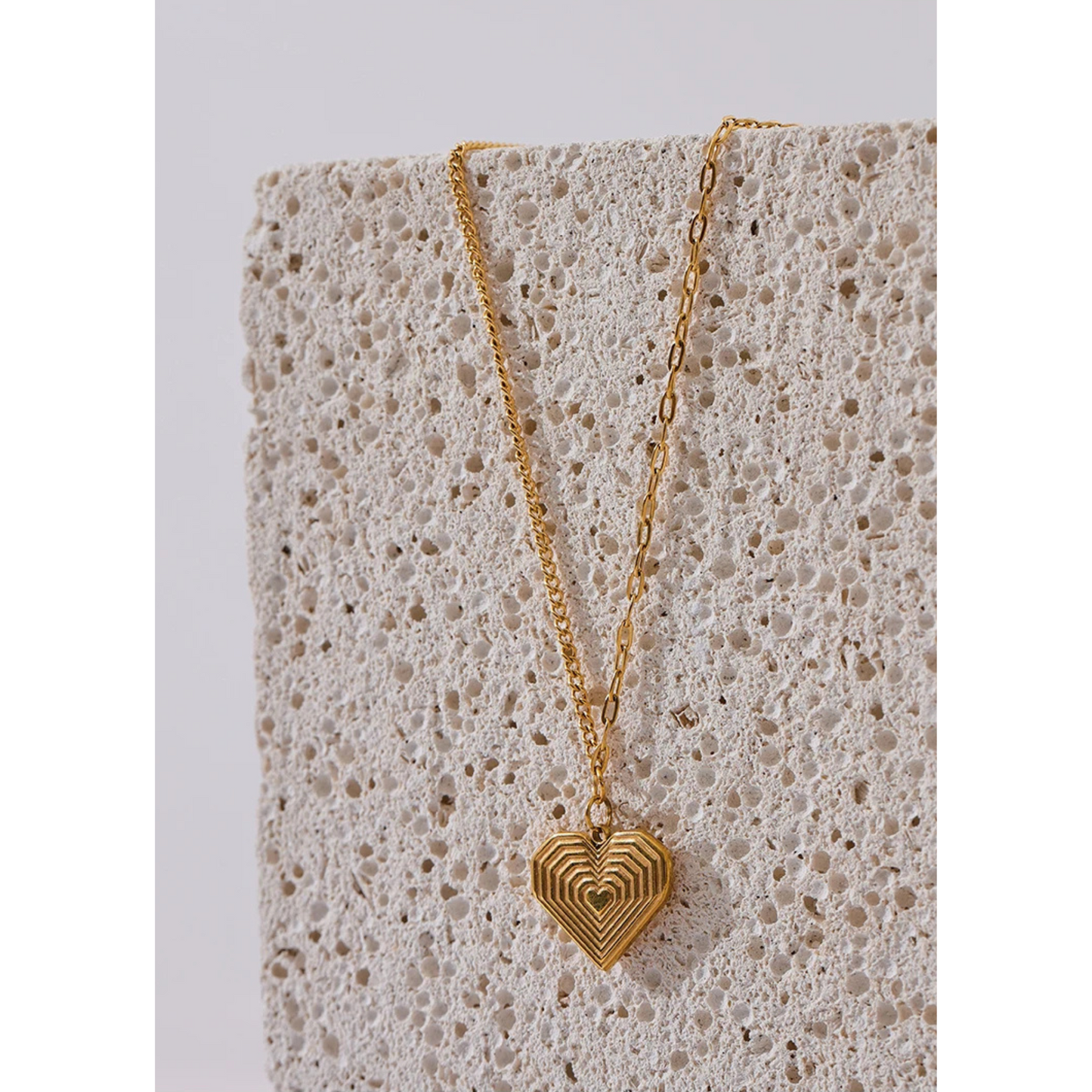 Mixed Chain Heart Necklace