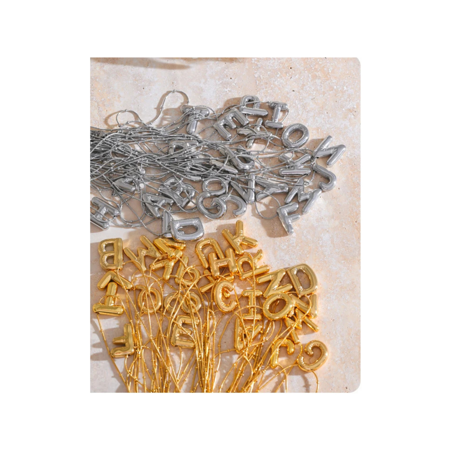 Balloon Bubble Initial Pendants