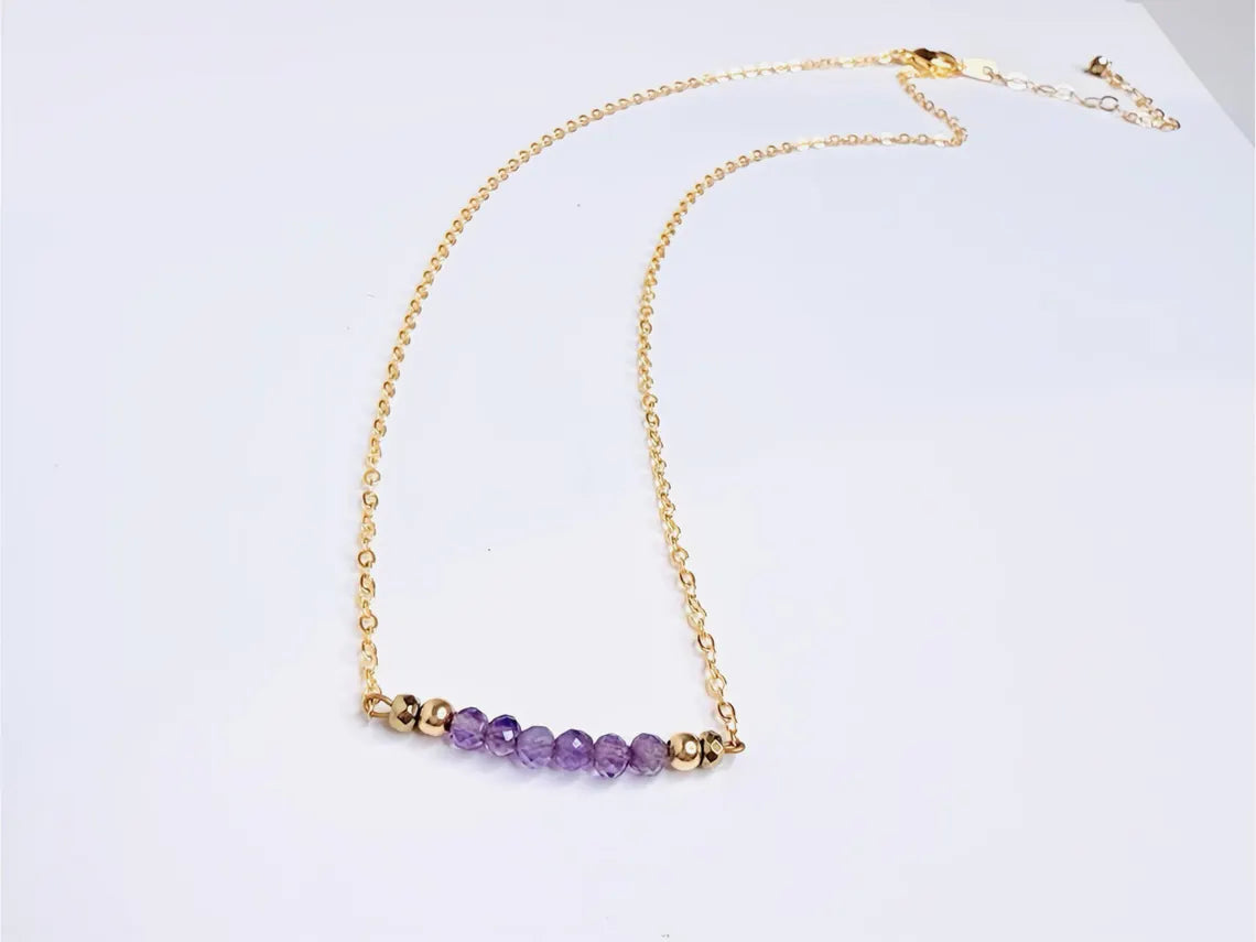 Amethyst Bar Necklace