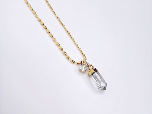 Clear Quartz Spike Necklace