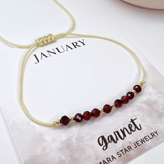 Garnet Bracelet January Birthstone