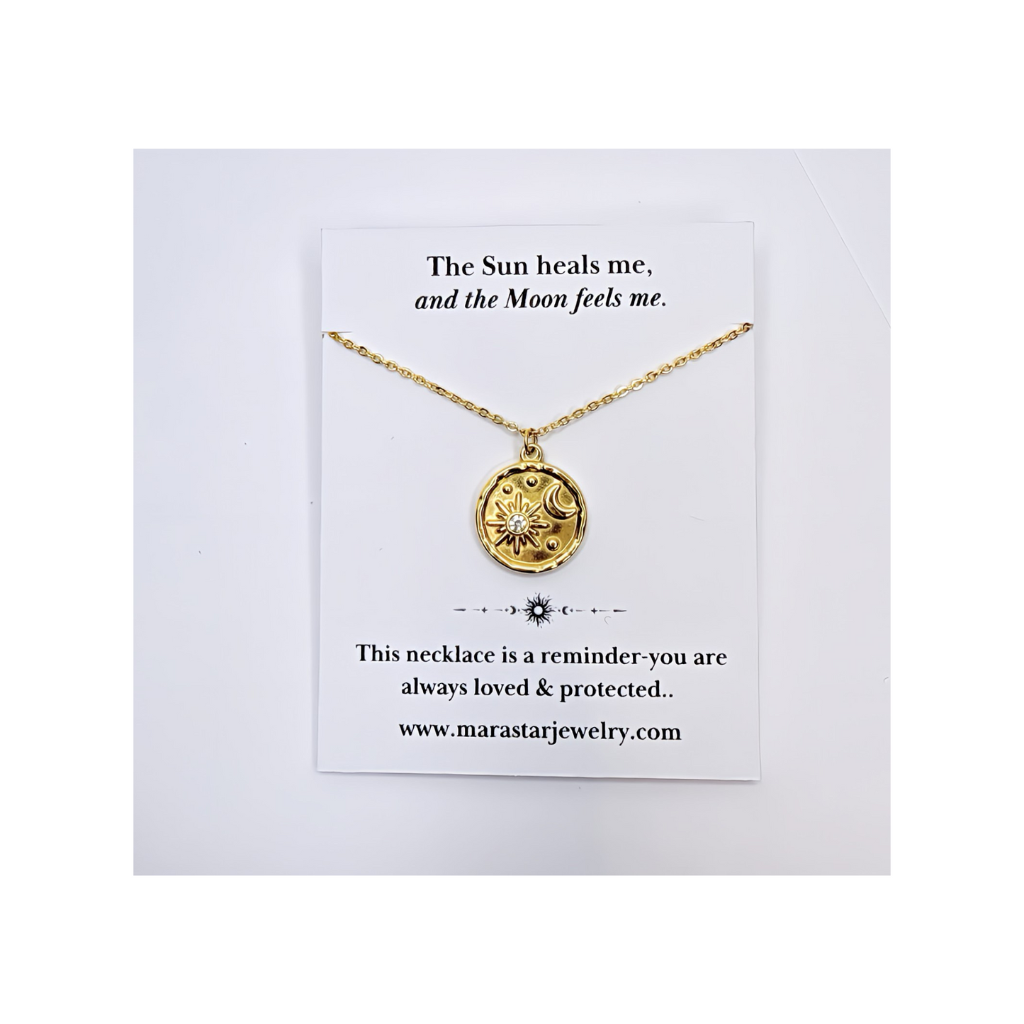 Sun Moon Pendant Necklace