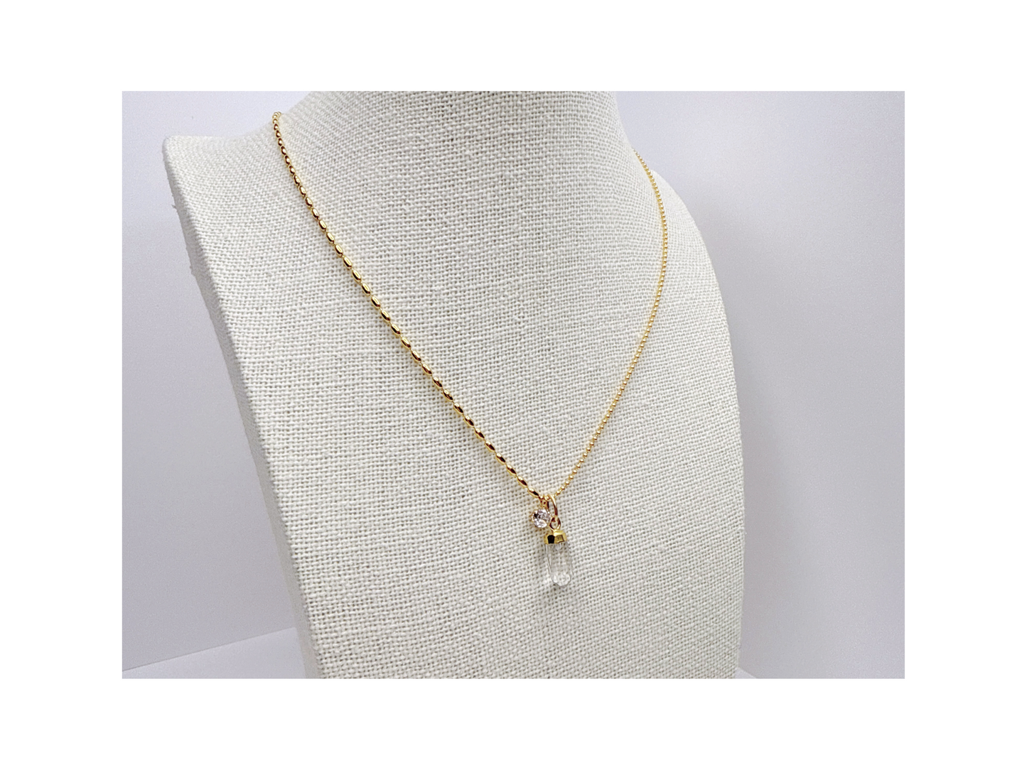 Clear Quartz Spike Necklace