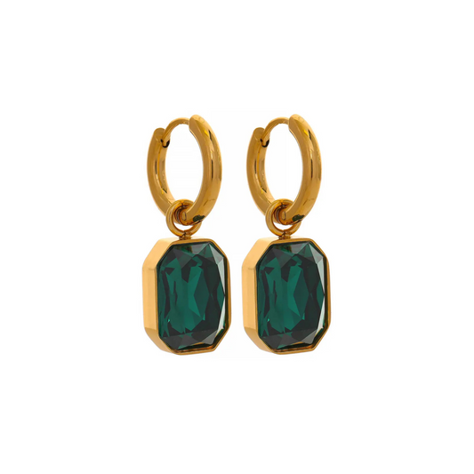 Geometric Gem Drop Earrings
