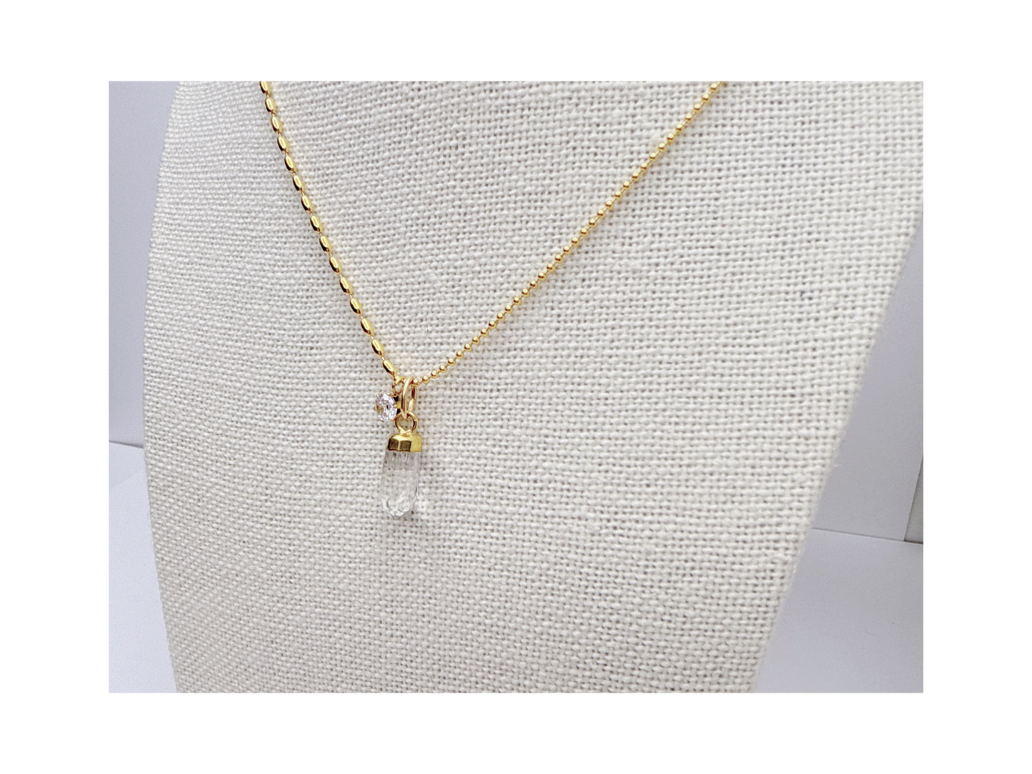Clear Quartz Spike Necklace