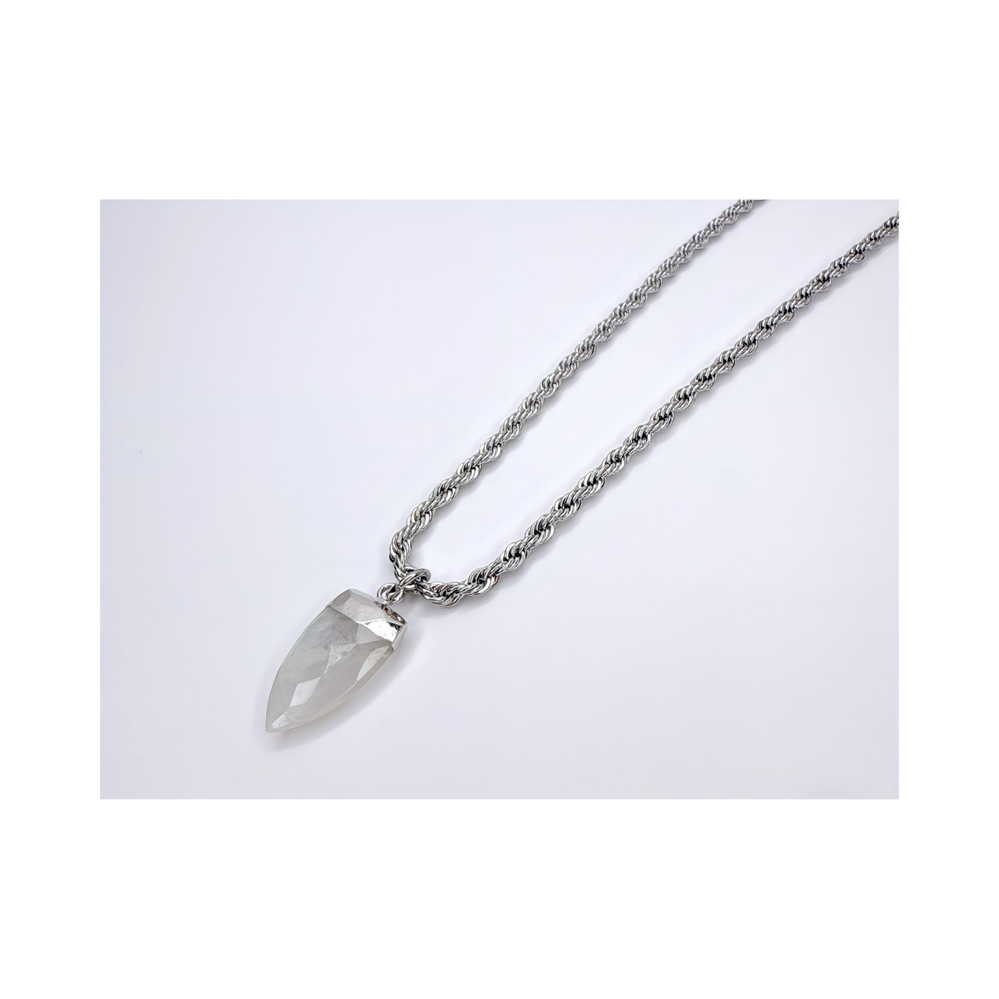 Moonstone Rope Chain Necklace