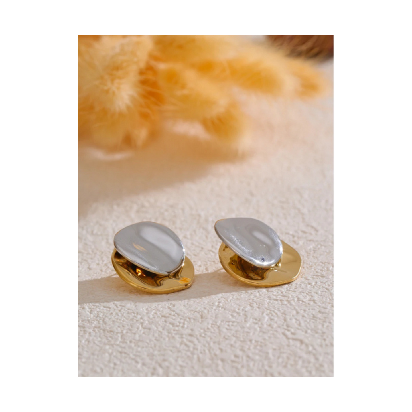 Asymmetrical Circle Earrings