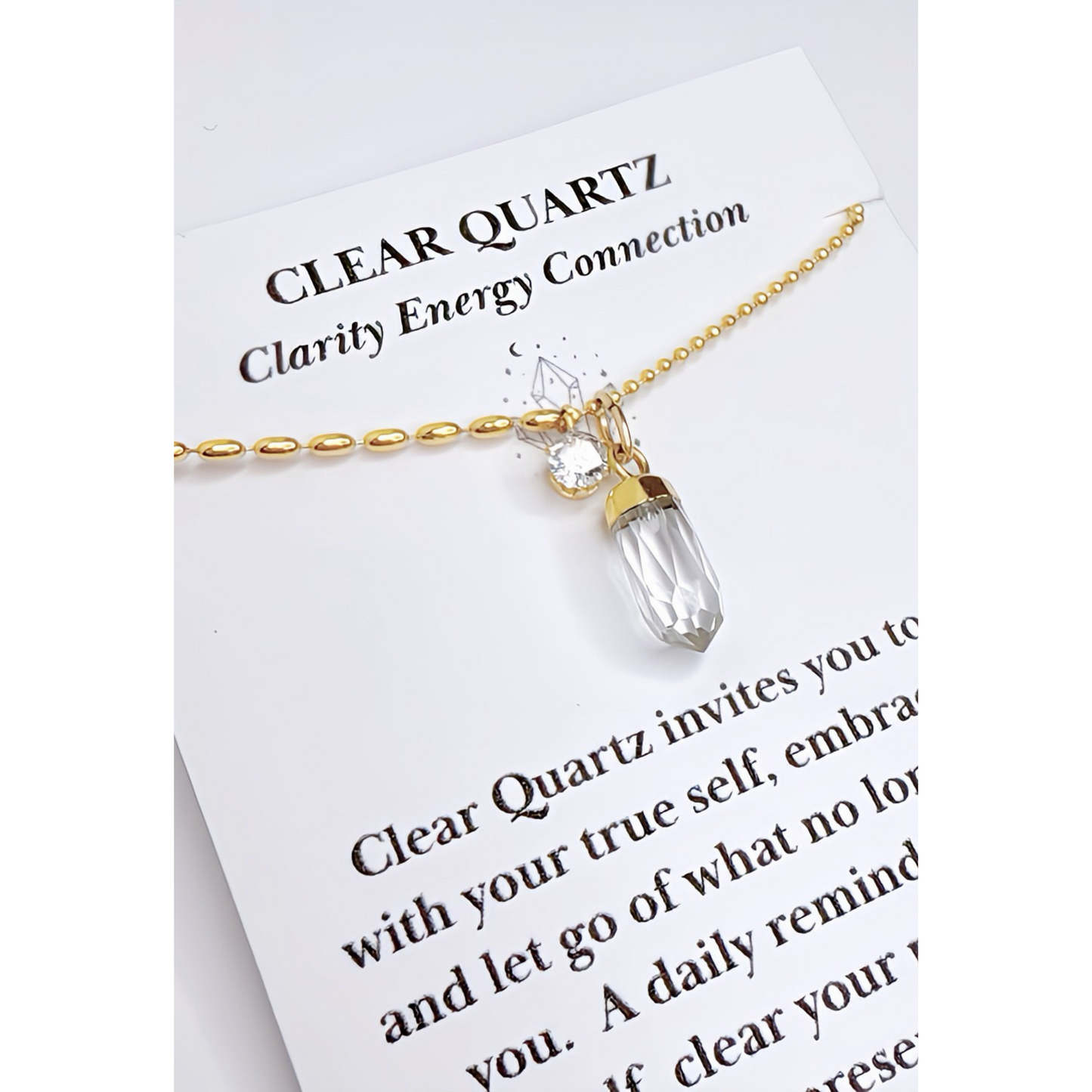 Clear Quartz Spike Necklace