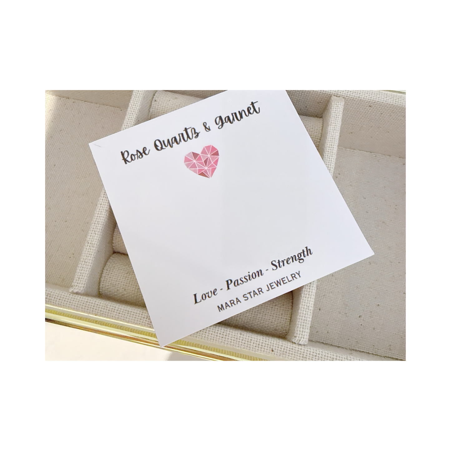 Rose Quartz Garnet Gold Vermeil Necklace