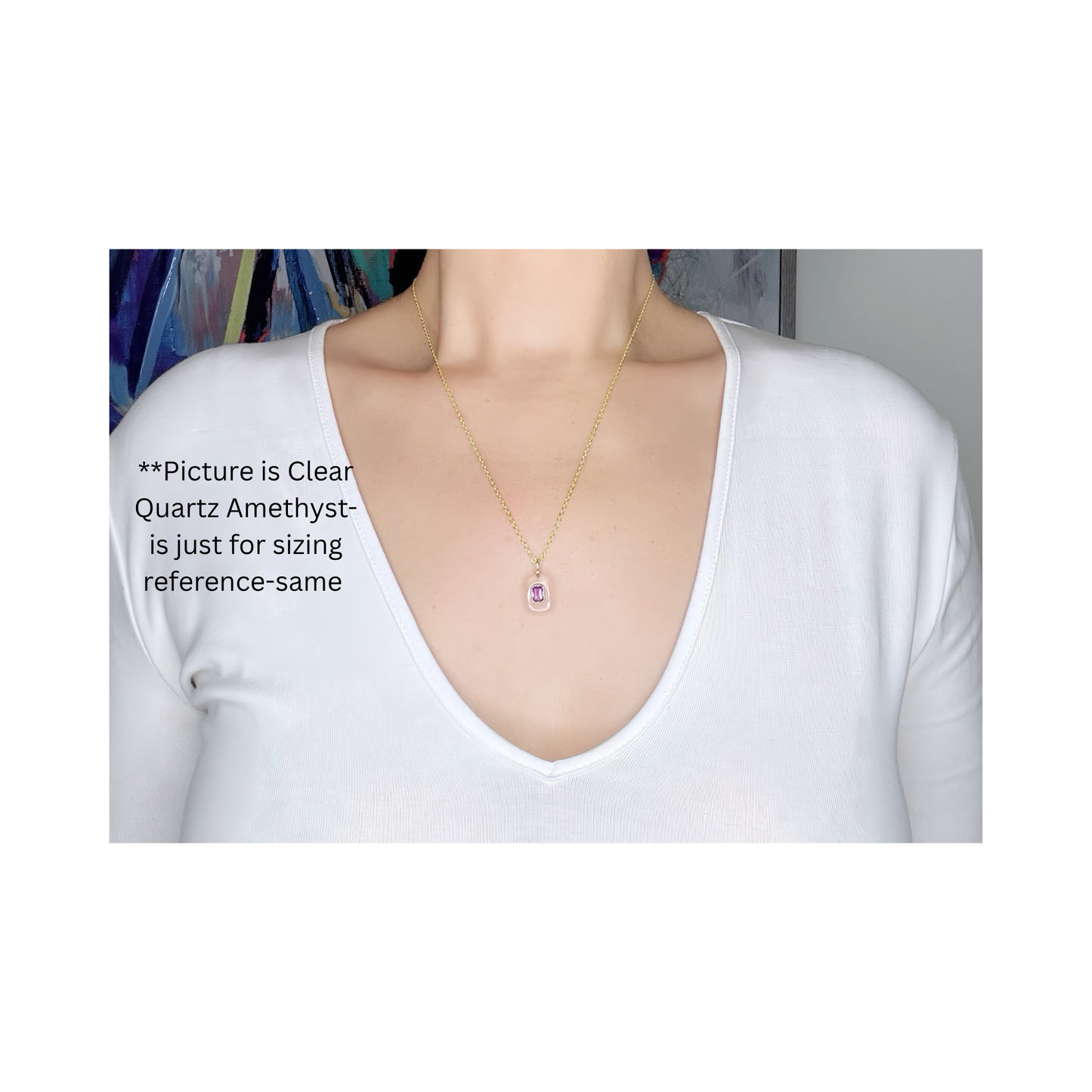 Crystal Quartz Blue Topaz Pendant Necklace: 18K Gold Vermeil Sterling Silver