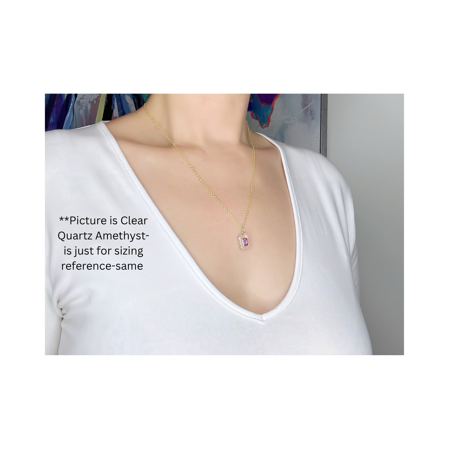 Crystal Quartz Blue Topaz Pendant Necklace: 18K Gold Vermeil Sterling Silver