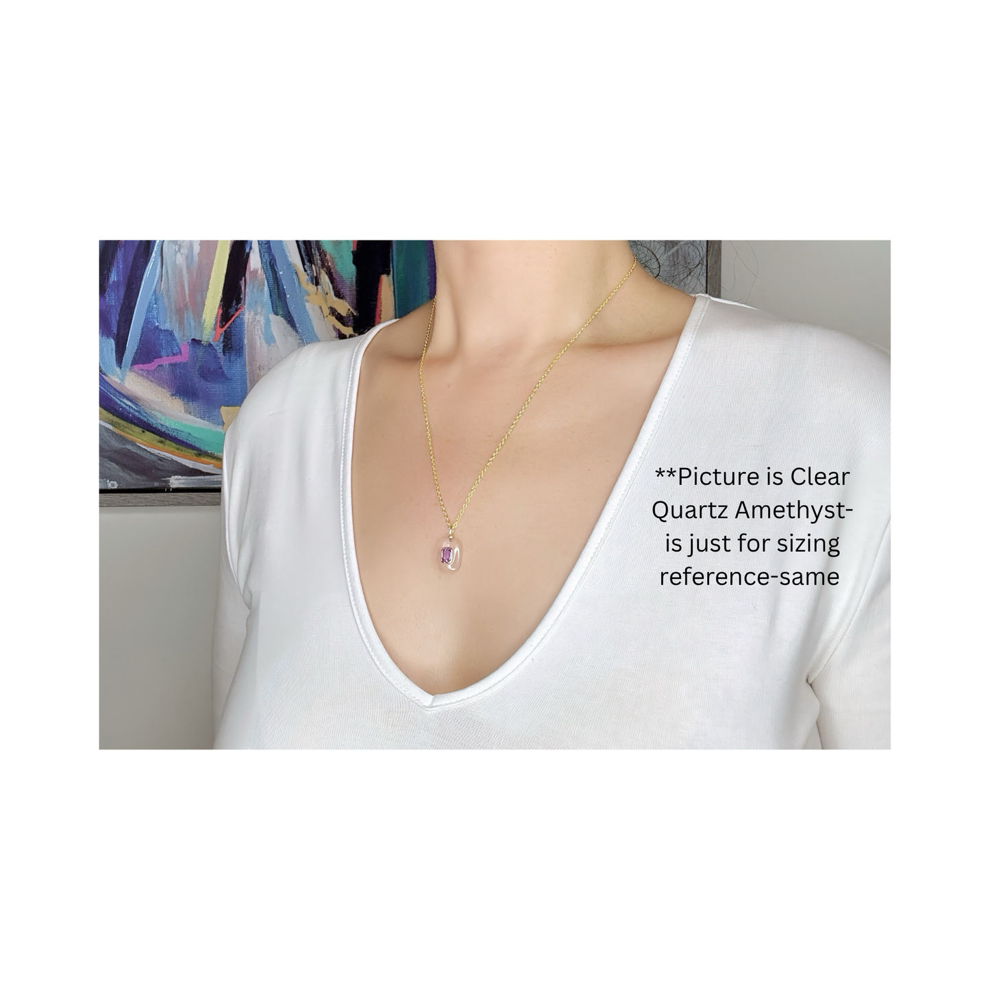 Crystal Quartz Blue Topaz Pendant Necklace: 18K Gold Vermeil Sterling Silver