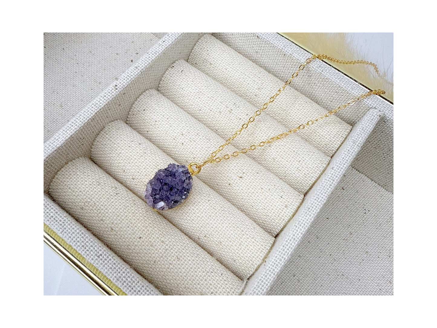 Raw Amethyst Cluster Necklace