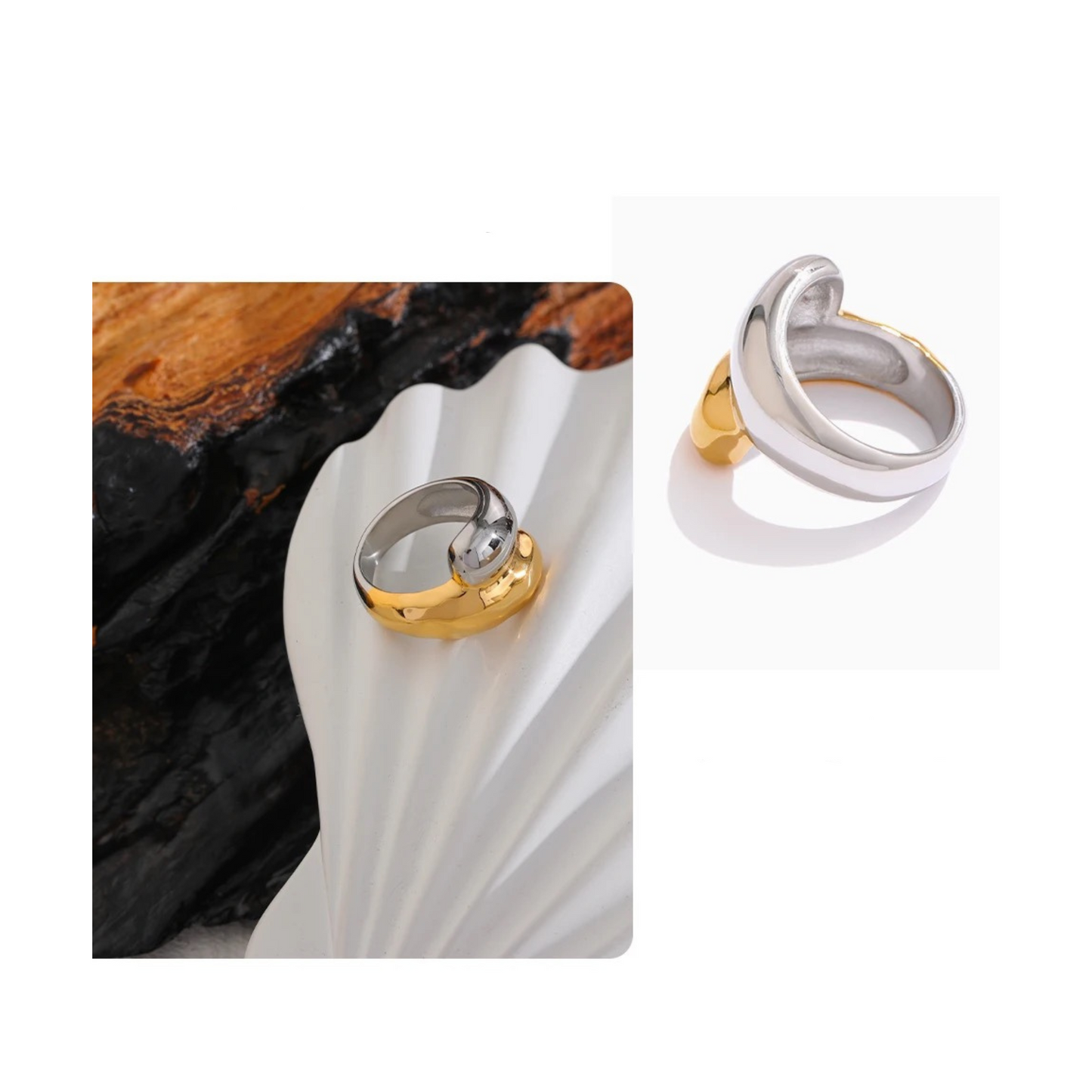 Gold And Silver Combo Ring