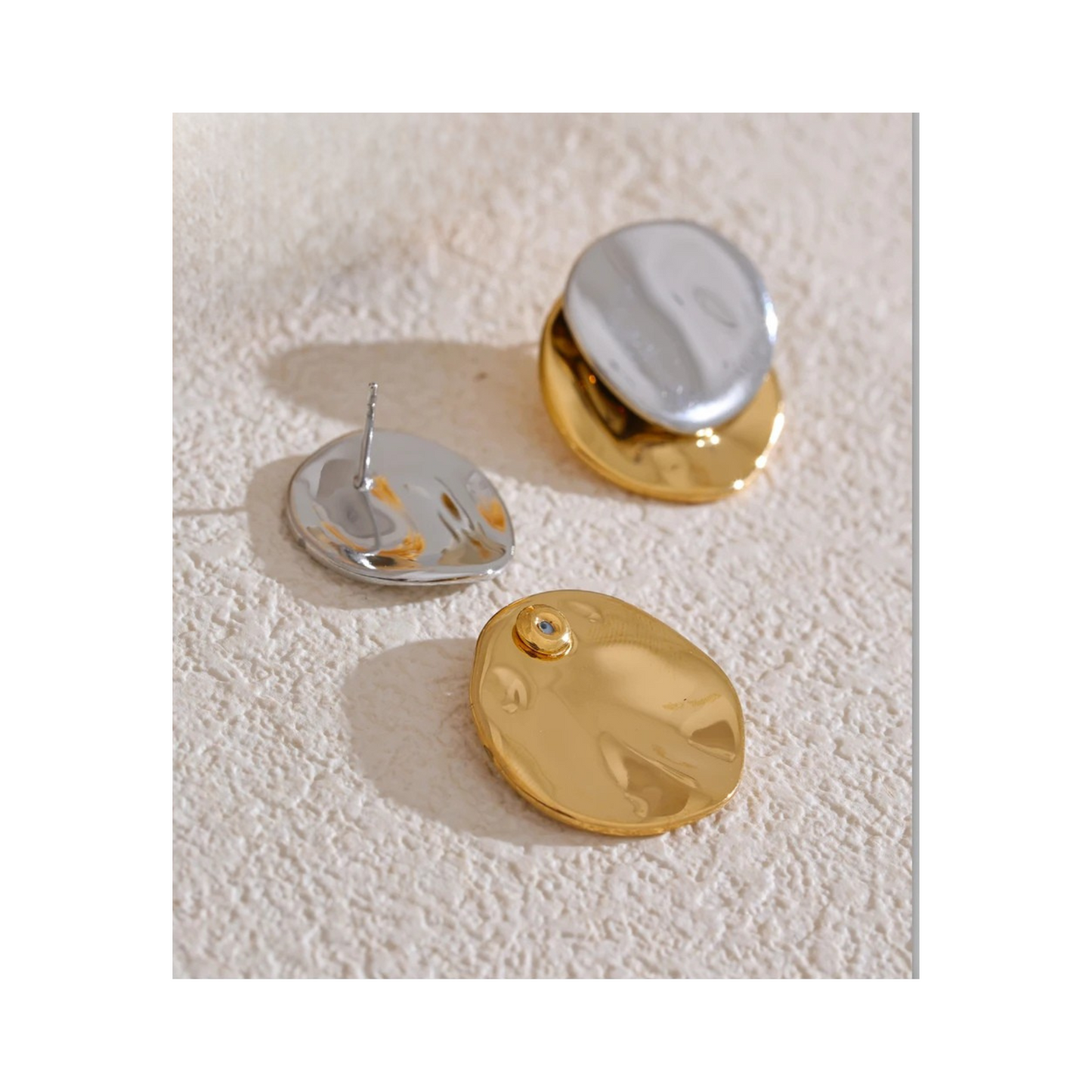 Asymmetrical Circle Earrings