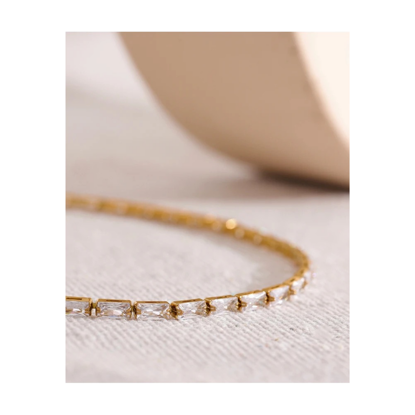 Baguette Cut Jewel Bracelet (comes in green jewels as well)