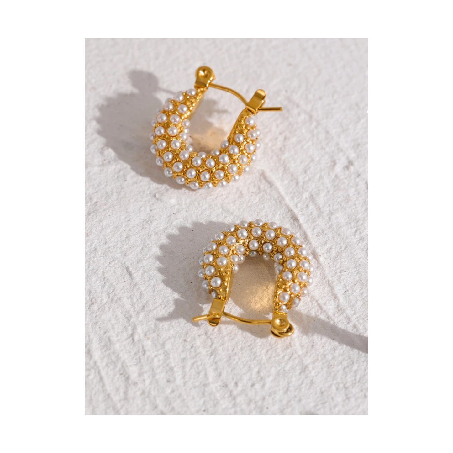 Sweet Vintage Pearl Hoops