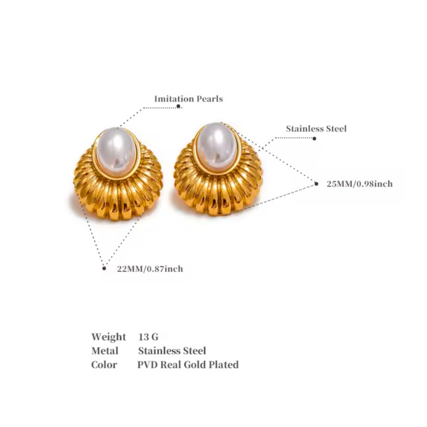 Vintage Inspired Pearl Studs