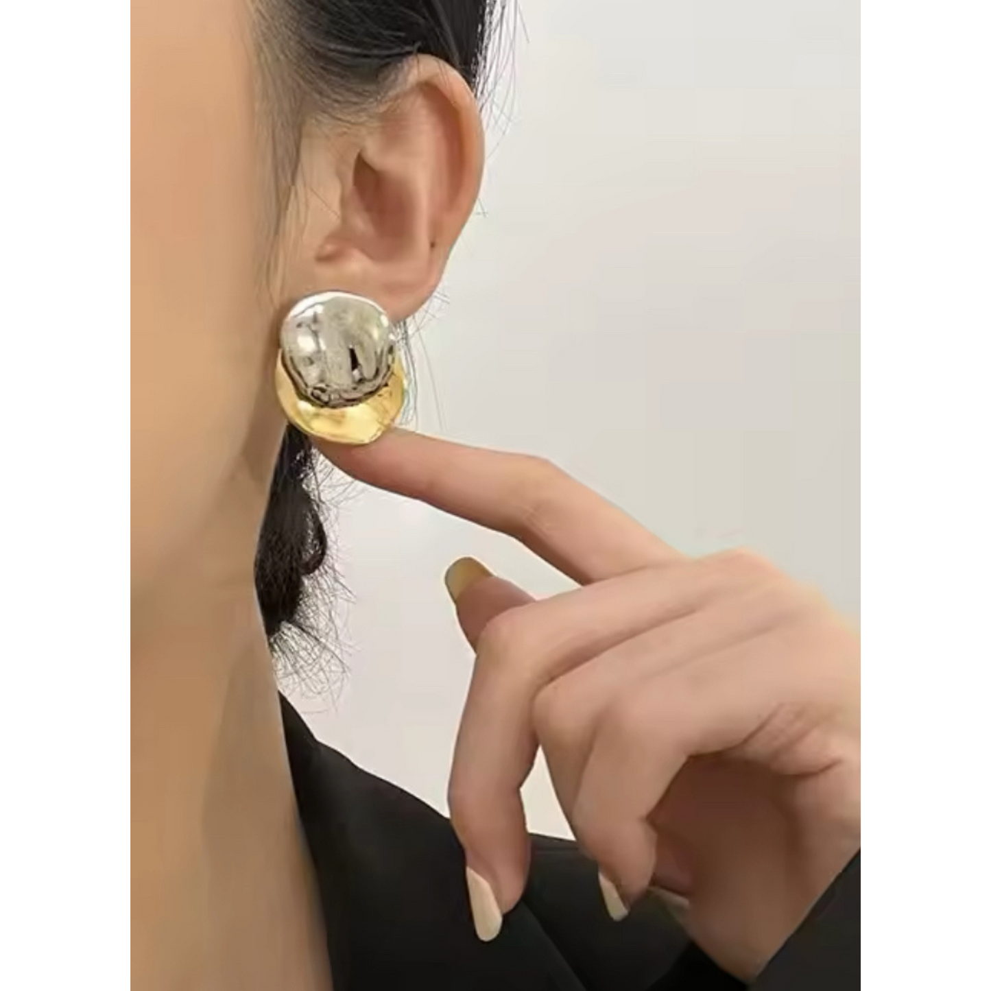 Asymmetrical Circle Earrings