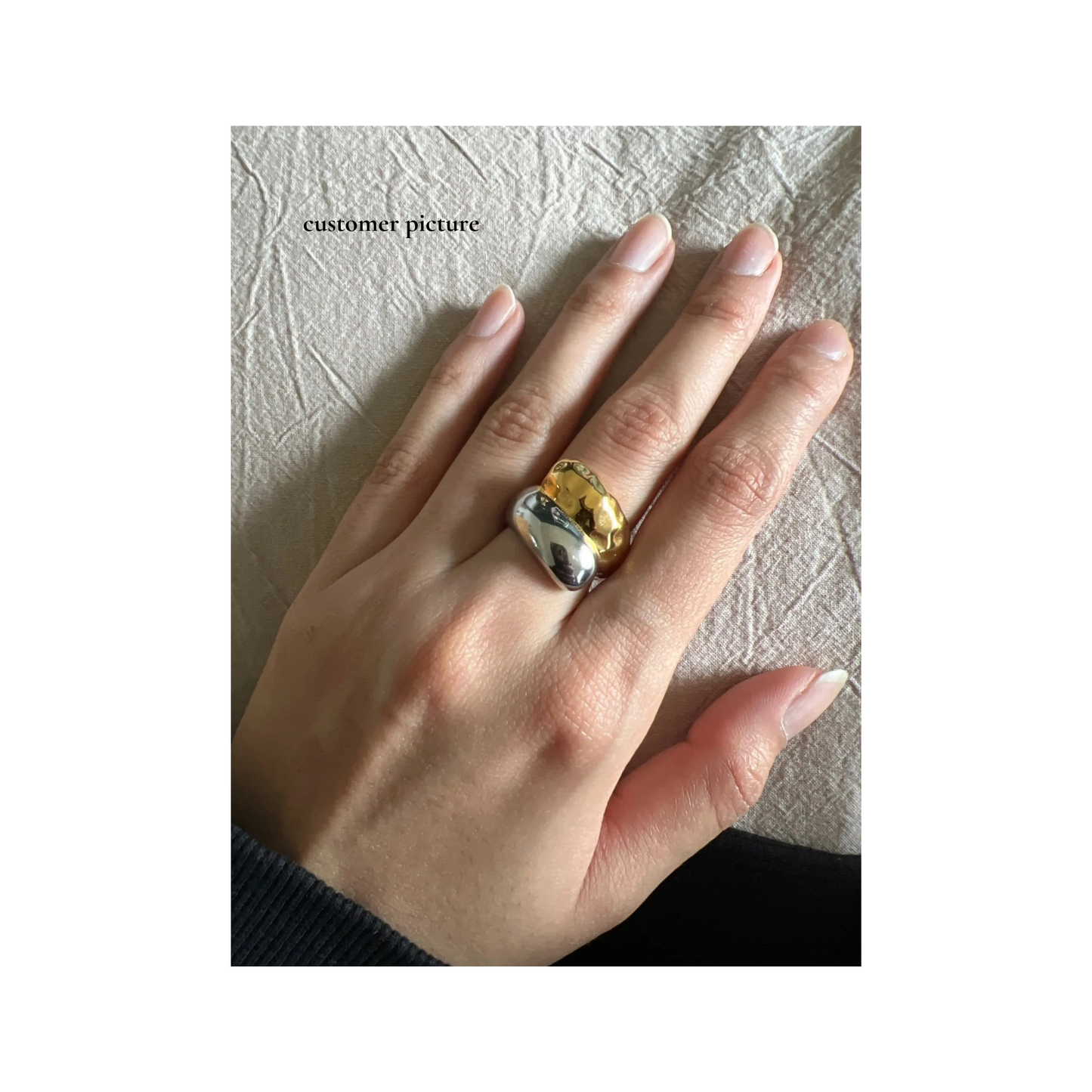 Gold And Silver Combo Ring