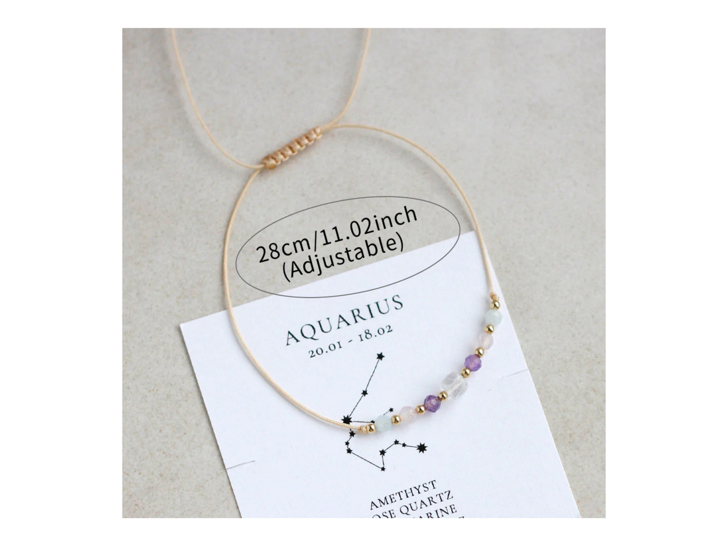 Aquarius Gemstone Constellation Bracelet