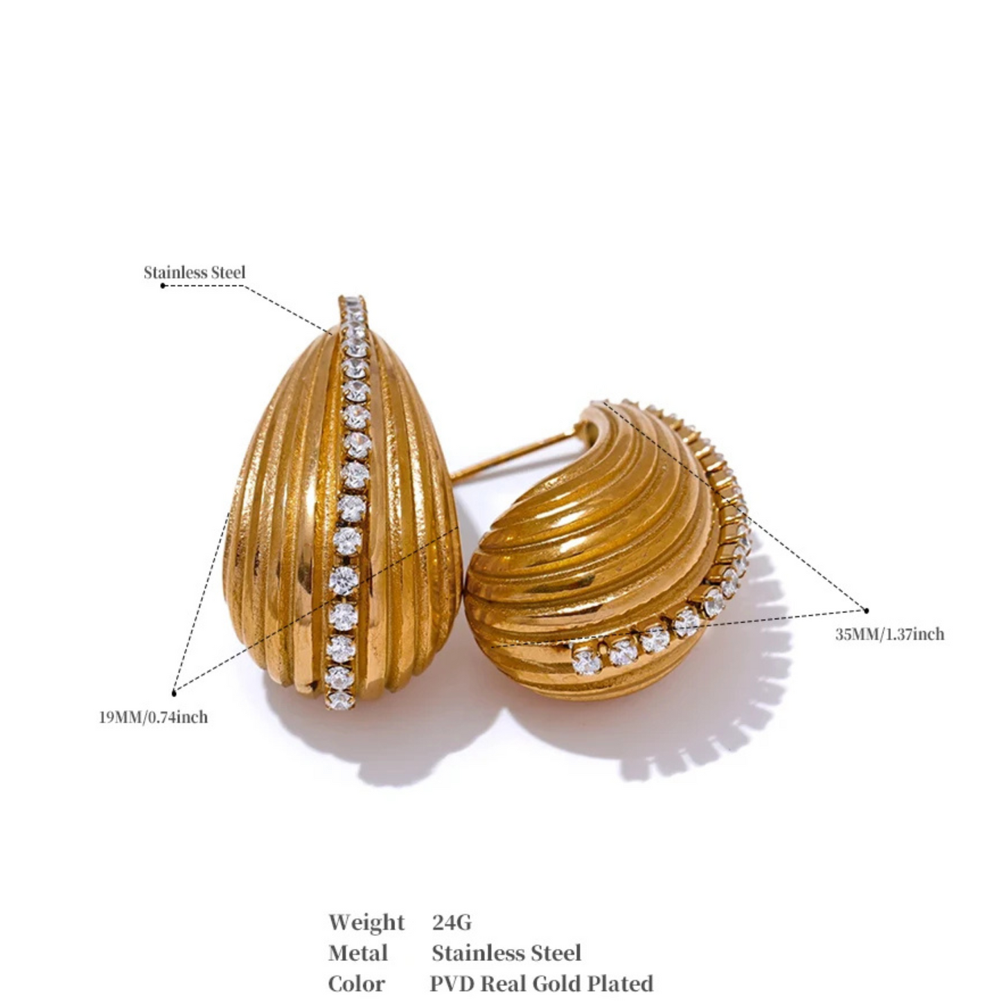 Bold Droplet Studs