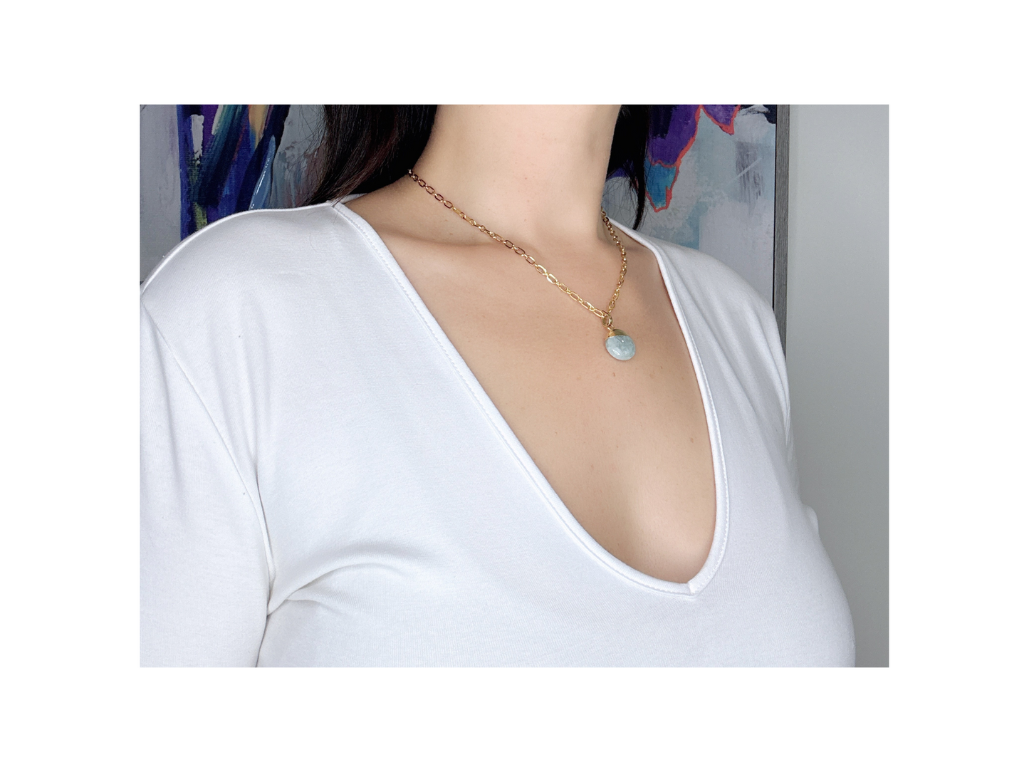 Aquamarine Pendant Necklace