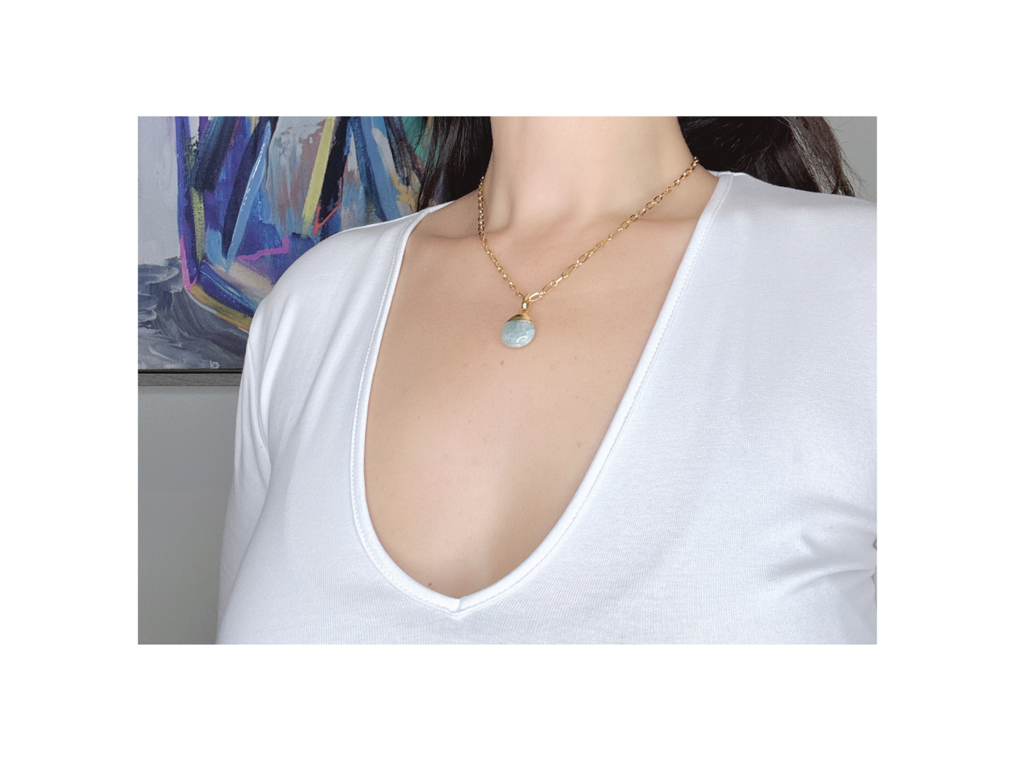 Aquamarine Pendant Necklace