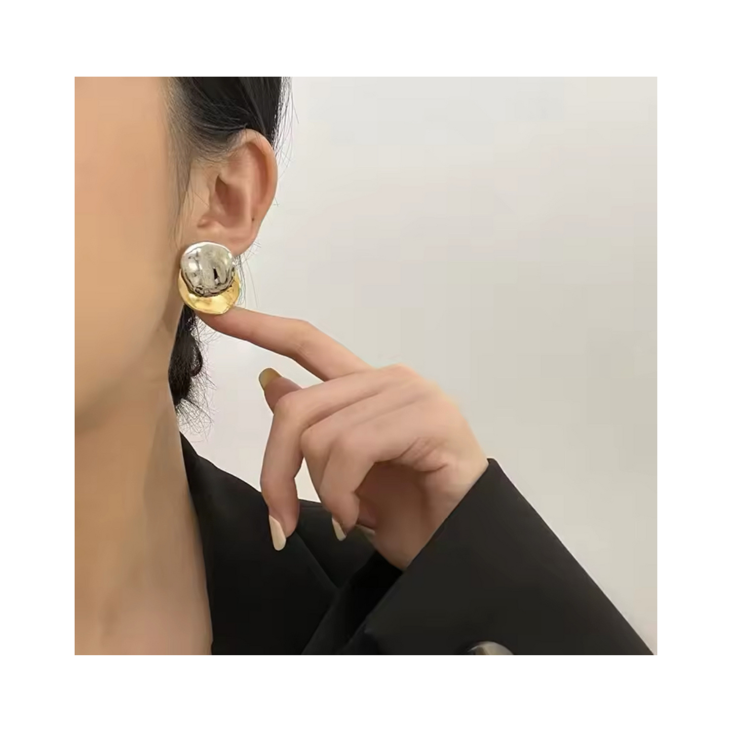 Asymmetrical Circle Earrings
