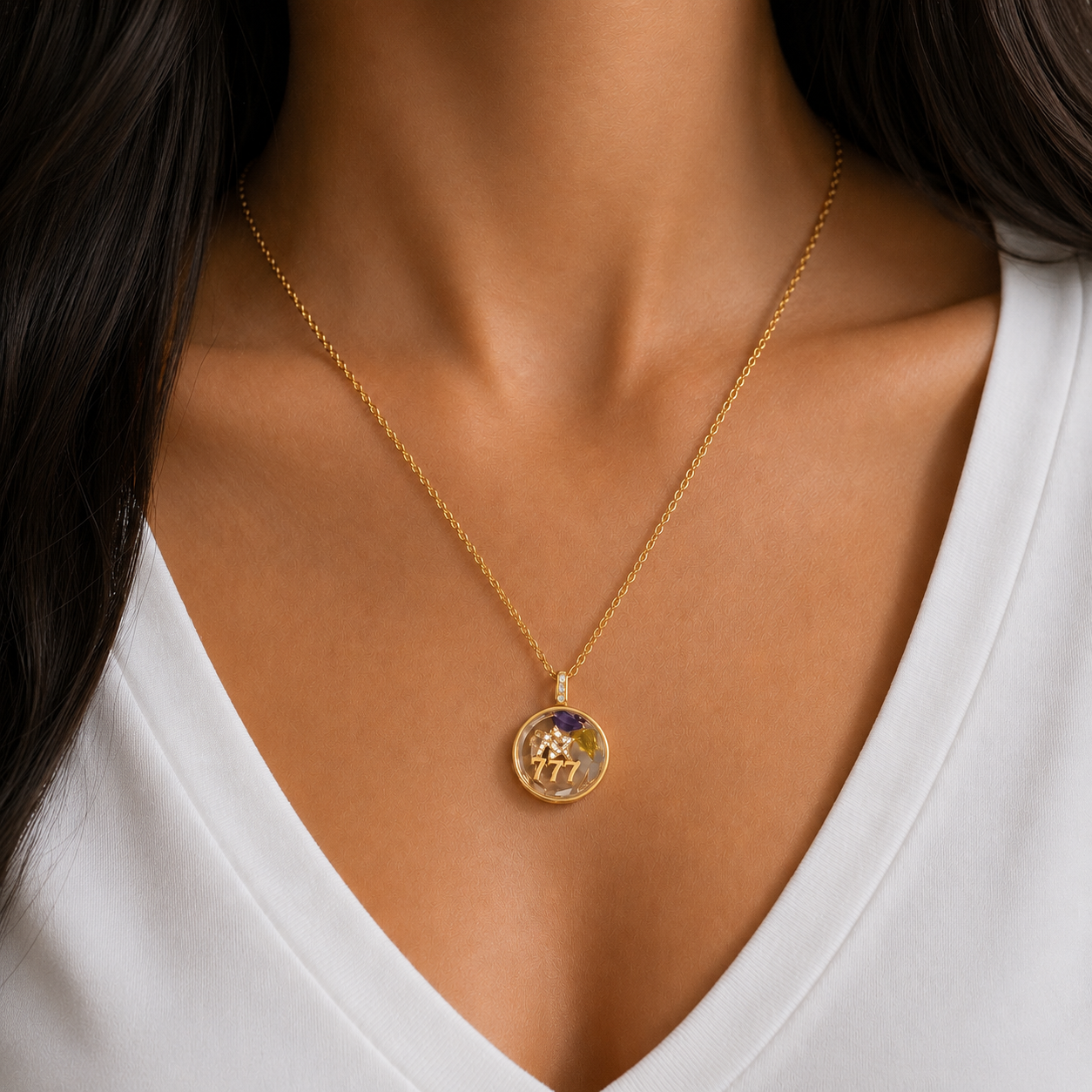 777 - Aligned & Guided Locket - Angel Number