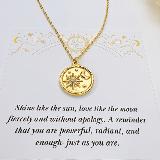 Sun Moon Pendant Necklace