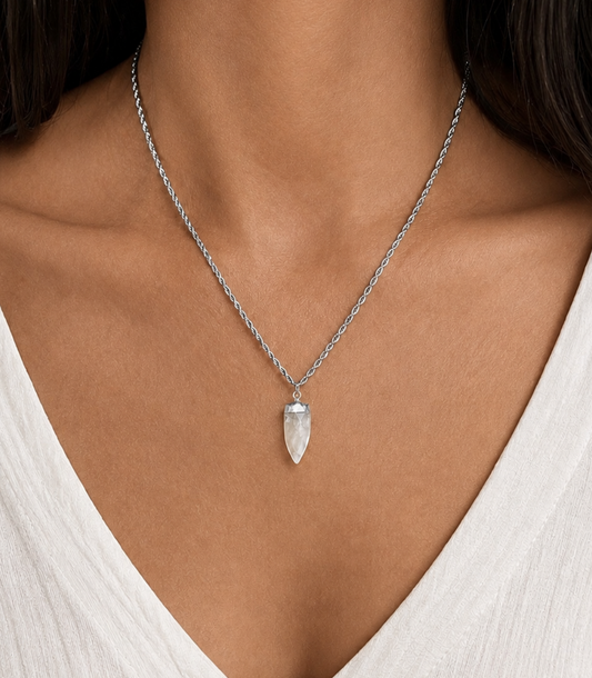 Moonstone Rope Chain Necklace