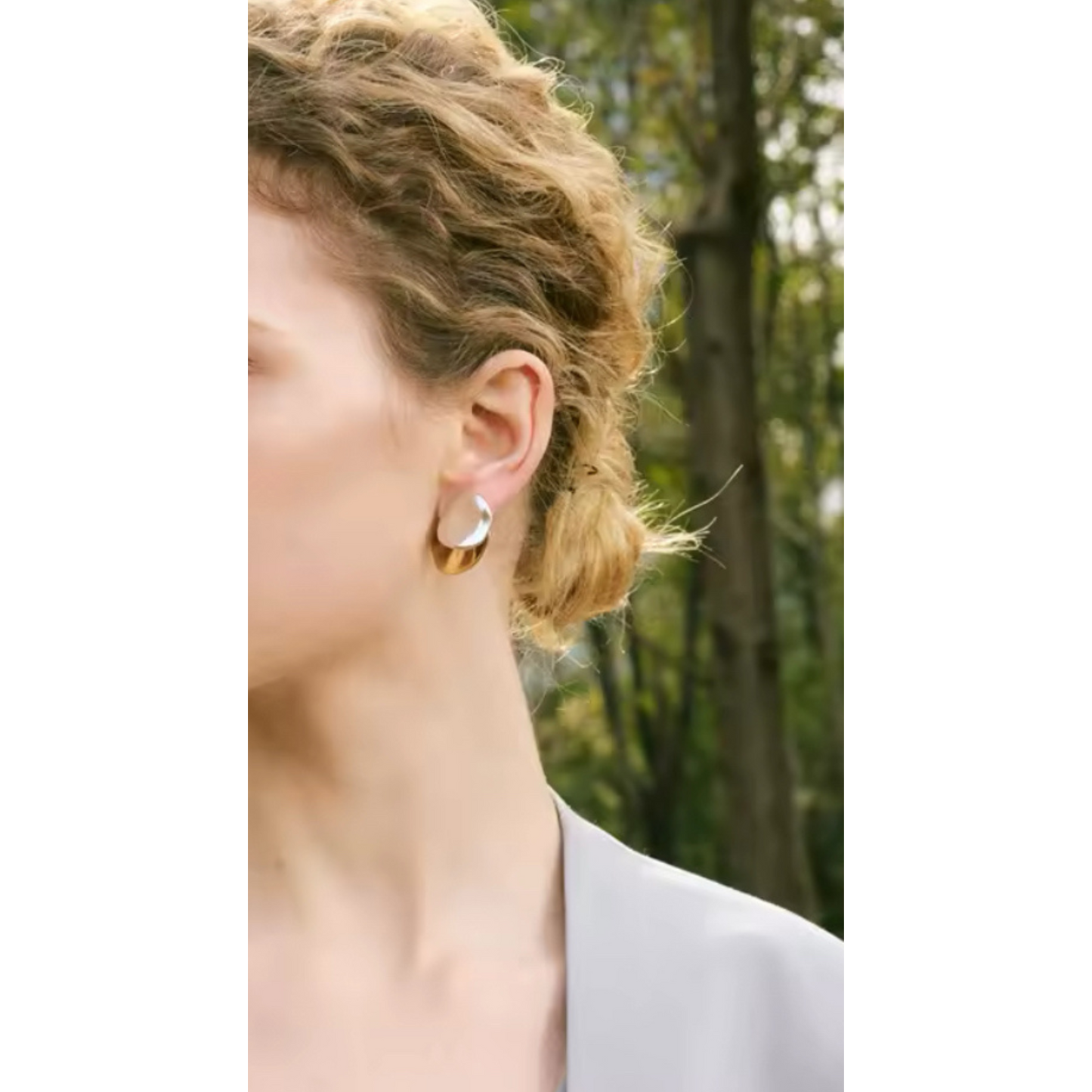 Asymmetrical Circle Earrings