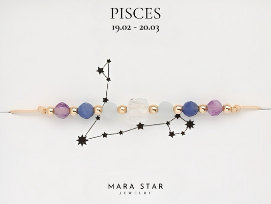 Pisces Gemstone Constellation Bracelet