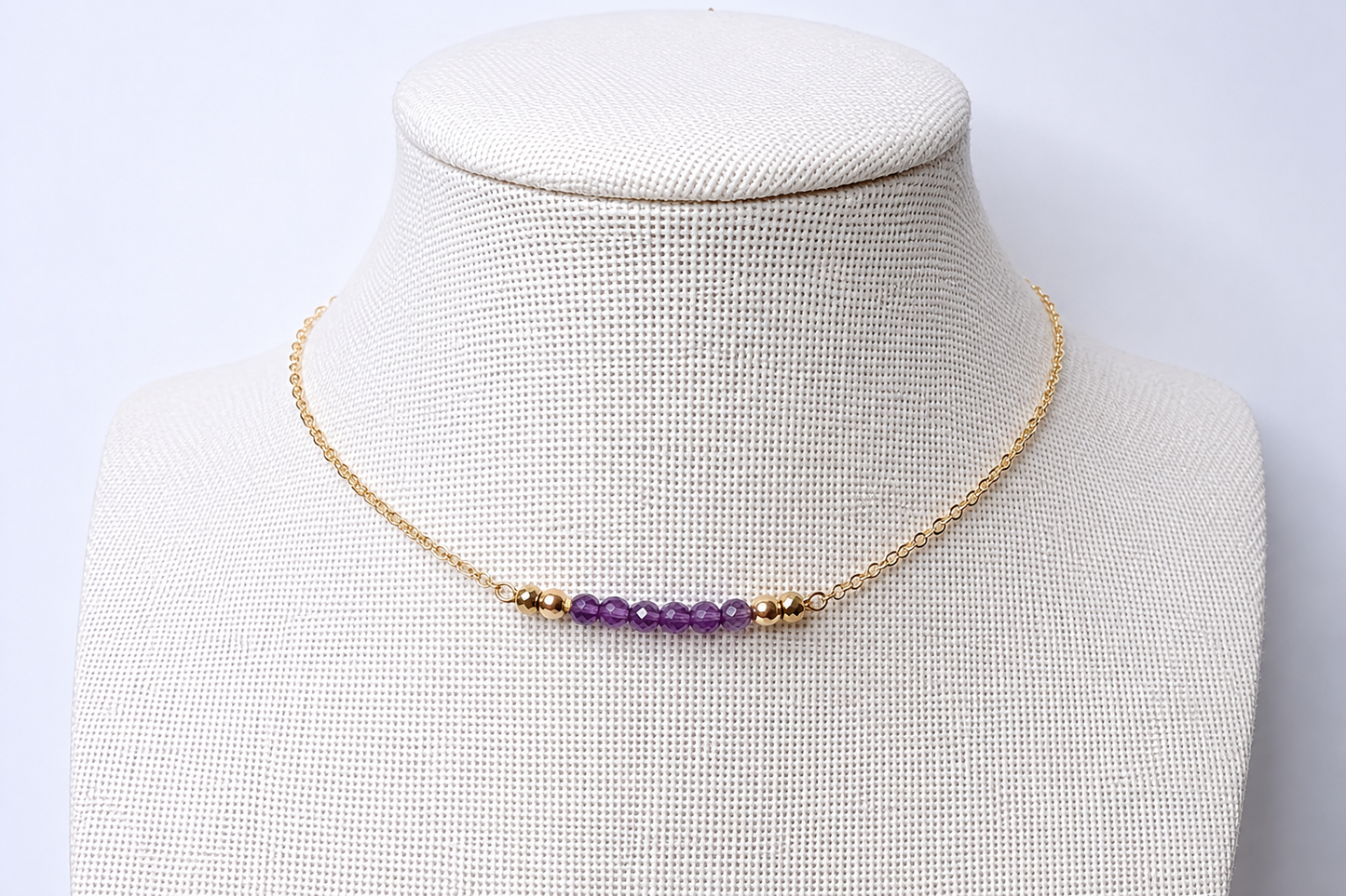 Amethyst Bar Necklace