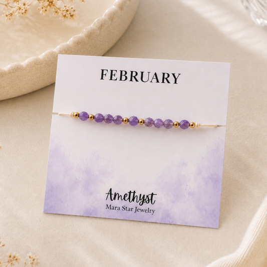 Amethyst Bracelet February Birthstone