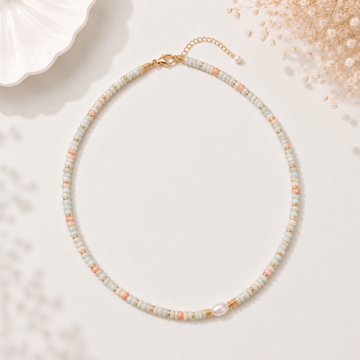 Aqua Terra Gemstone Choker Necklace