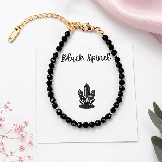 Black Spinel Gemstone Bracelet