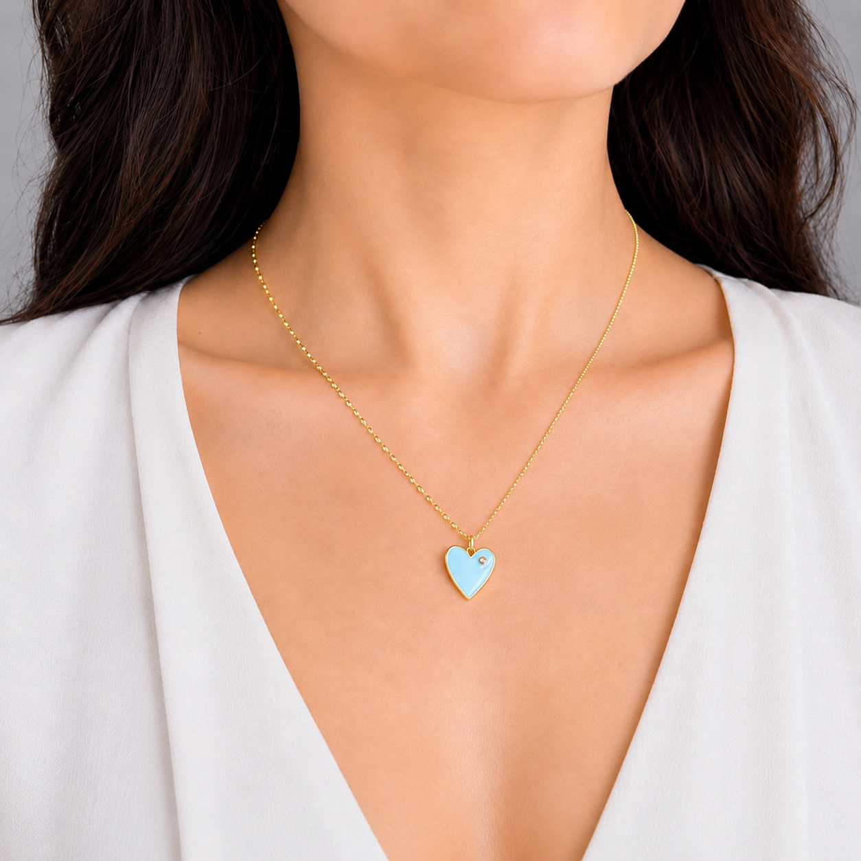 Tiffany Blue Heart Necklace