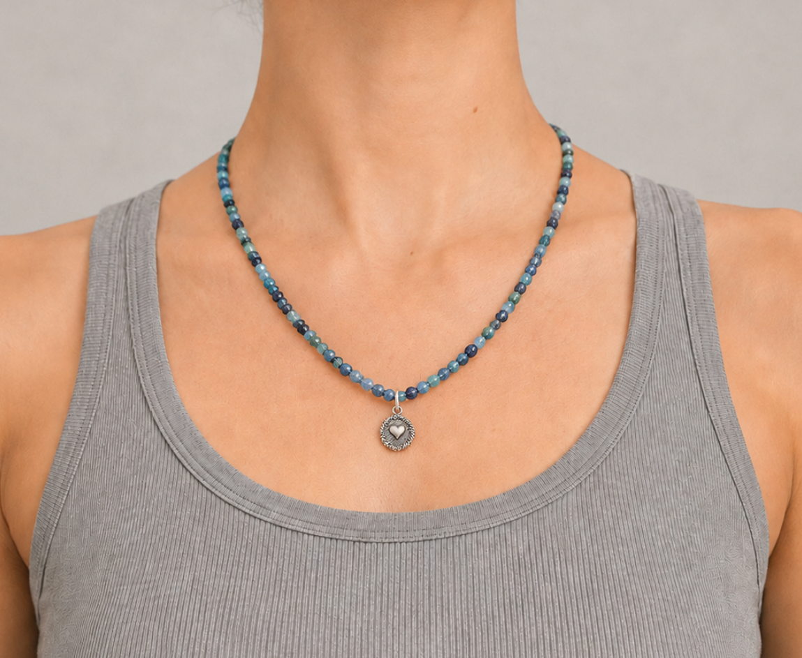 Blue Indicolite Tourmaline Necklace