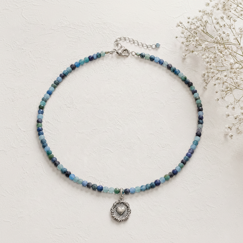 Blue Indicolite Tourmaline Necklace