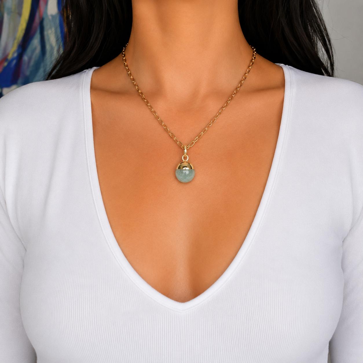 Aquamarine Pendant Necklace