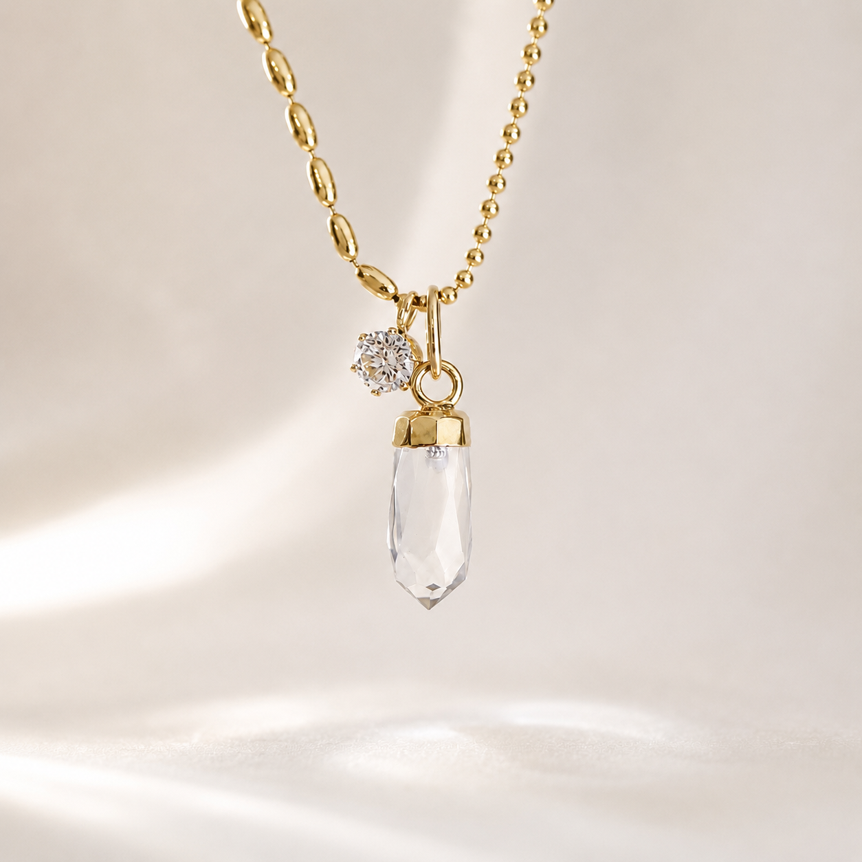 Clear Quartz Spike Necklace
