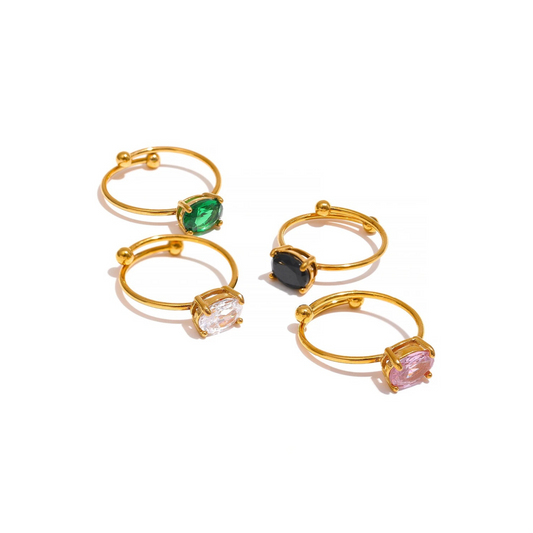 Sparkle Gems Adjustable Rings