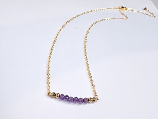 Amethyst Bar Necklace