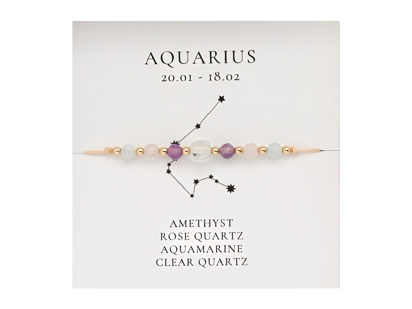 Aquarius Gemstone Constellation Bracelet