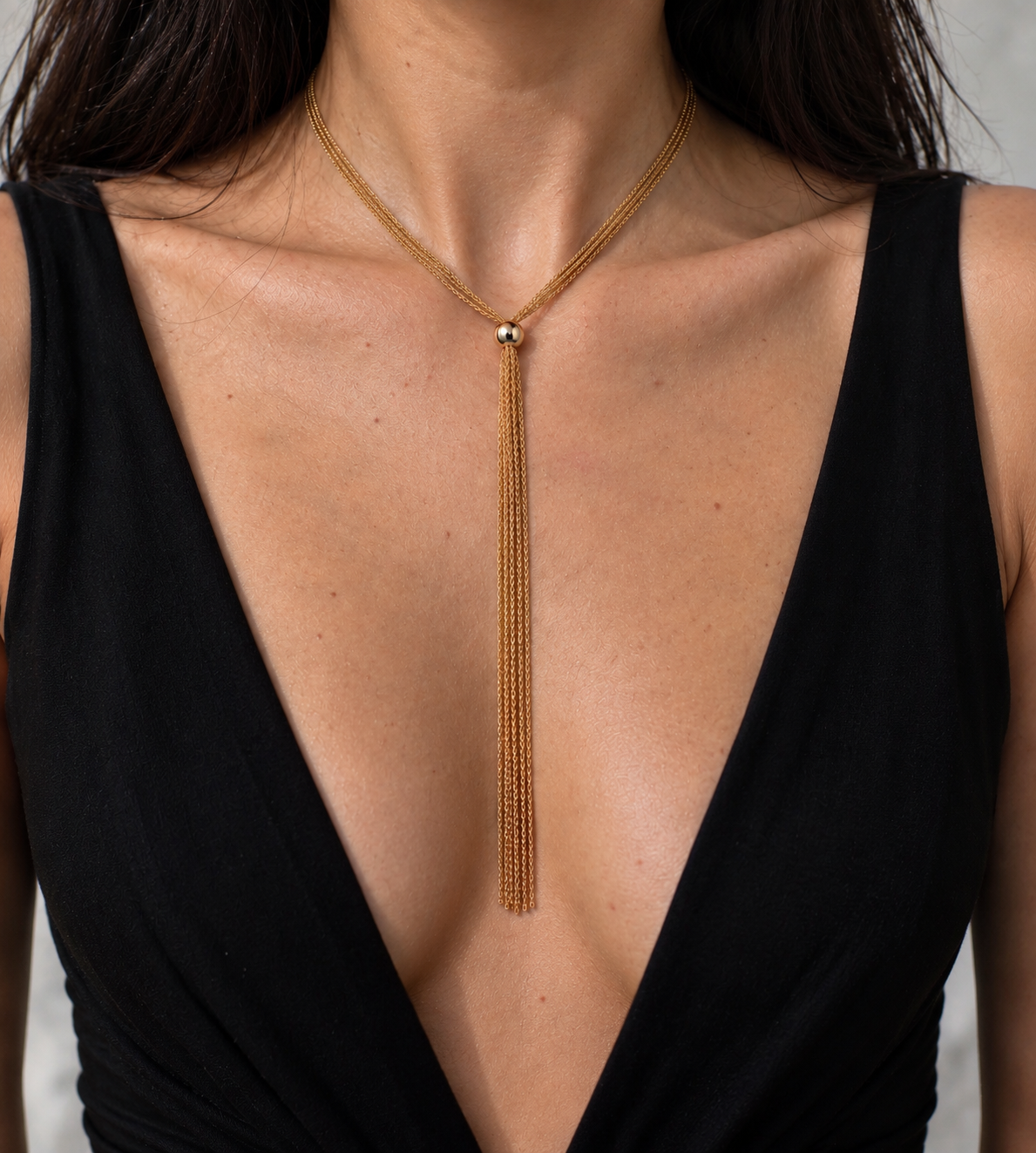 Long Tassel Necklace - Adjustable