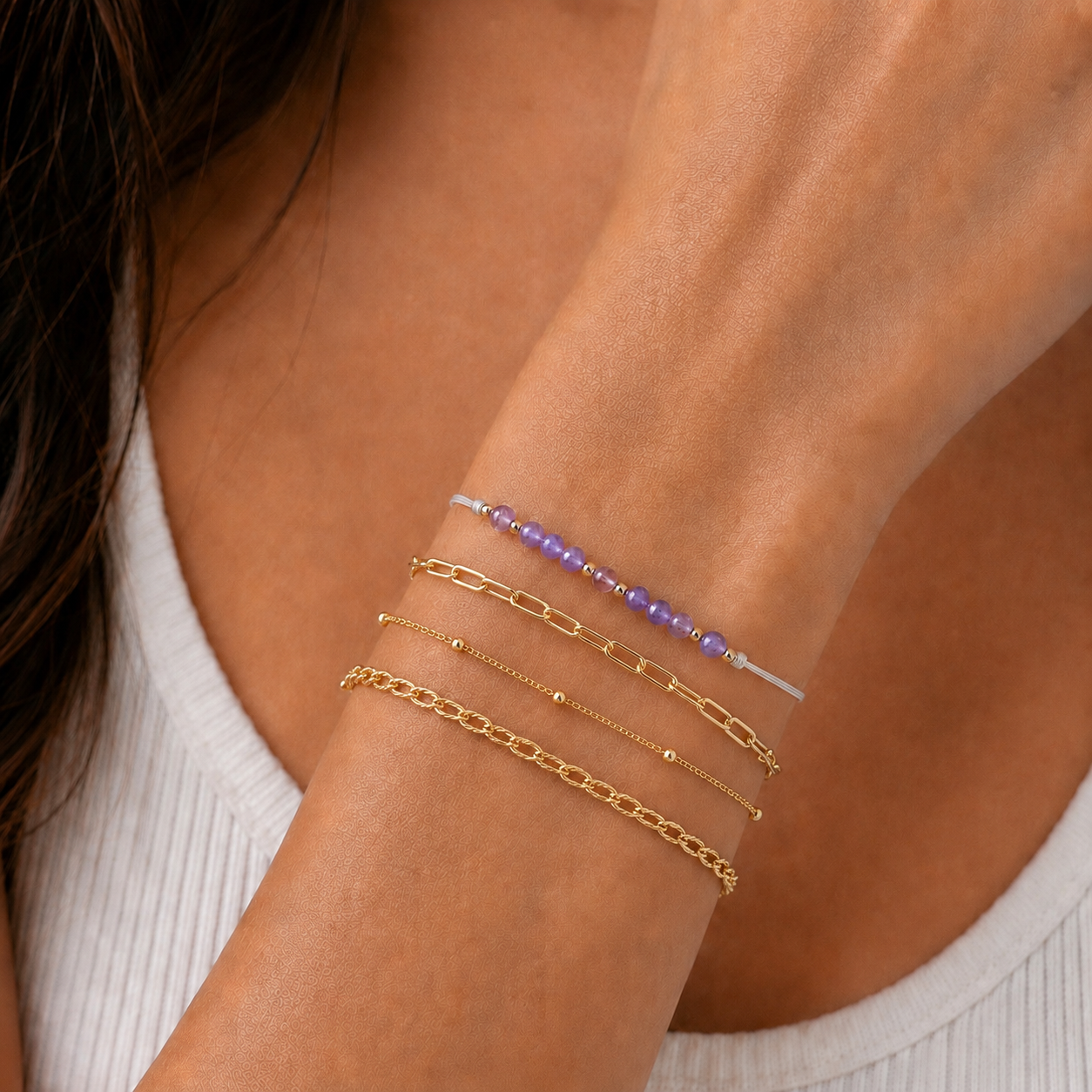 Amethyst Bracelet February Birthstone